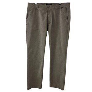 Travis Mathew Mens Straight Leg Performance Pants, Heathered Brown, Golf,Size 34